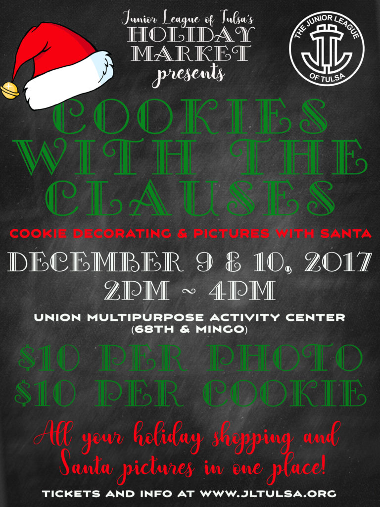 cookies with the clauses www jltulsa org santas workshop flyer at elementary school