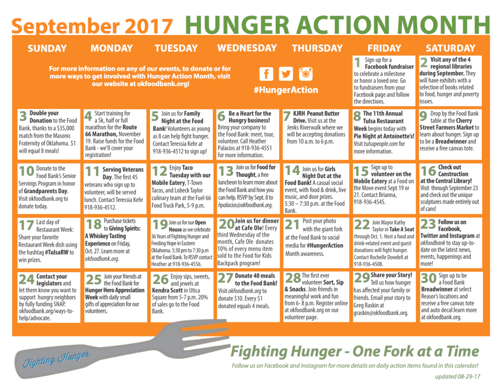 Junior League of Tulsa supports Hunger Action Month at the Oklahoma Food Bank